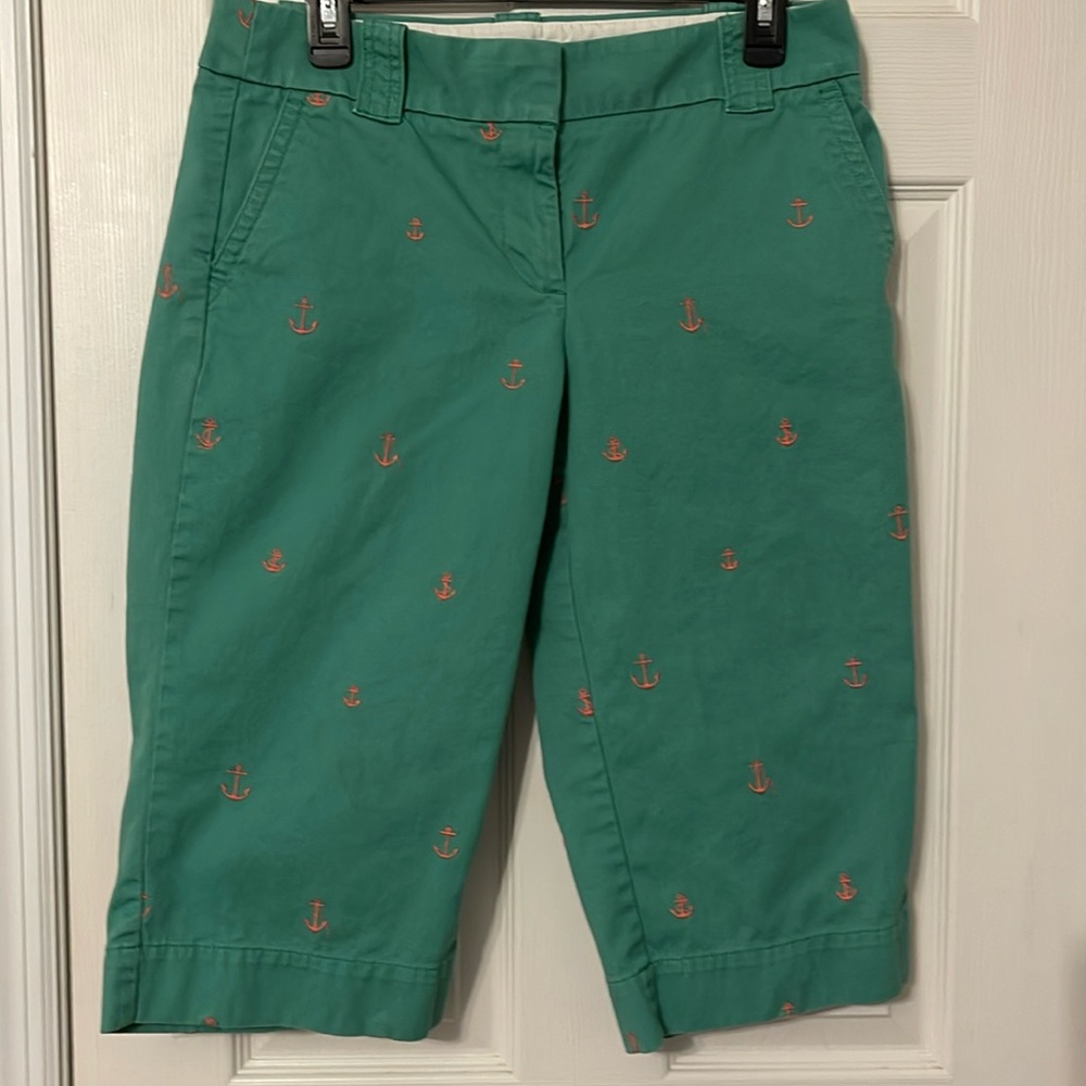 J Crew Favorite Fit Weathered Chino Capri Sz 8